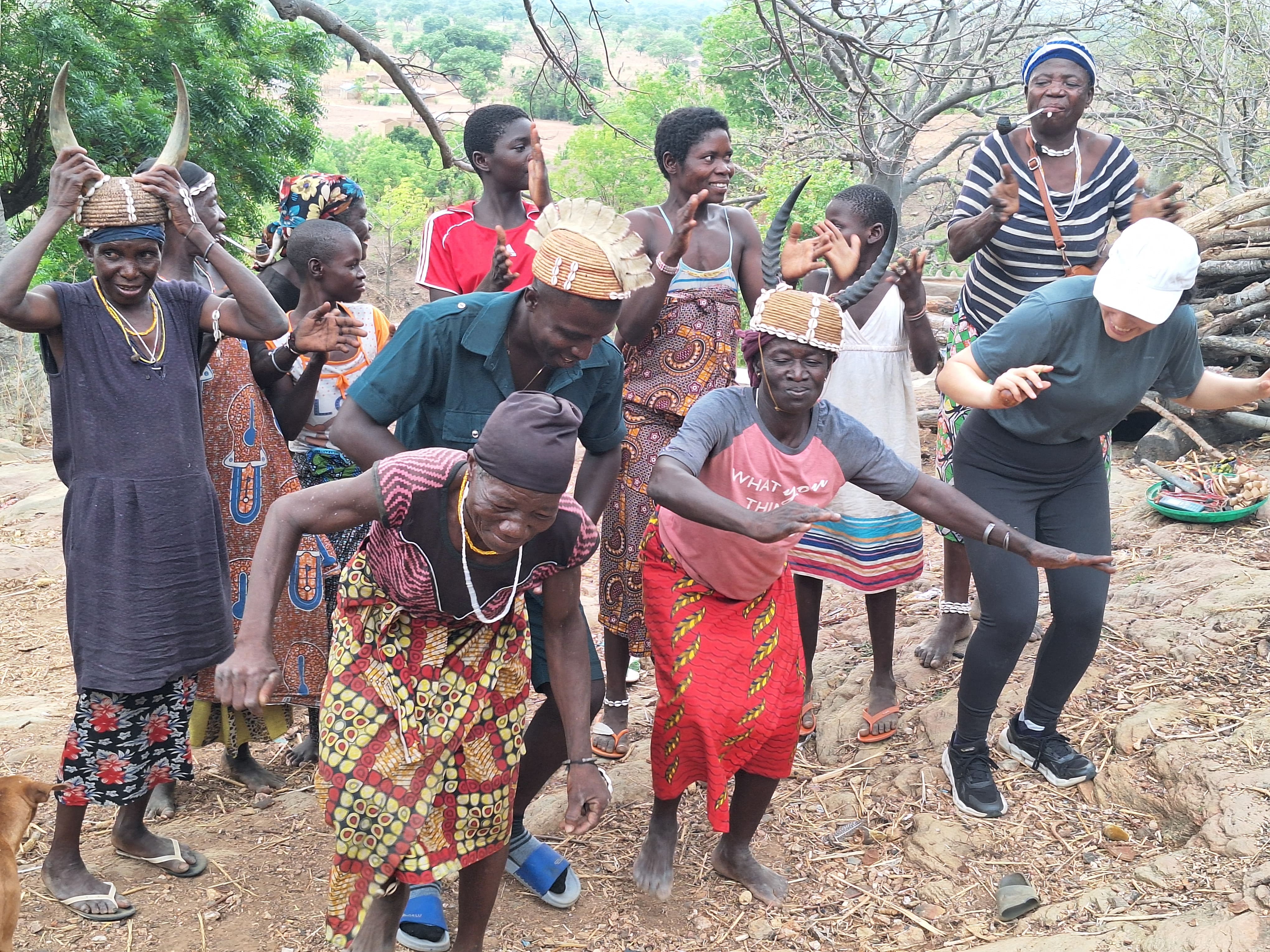 Batammariba people in nothern Togo performing their traditional dance