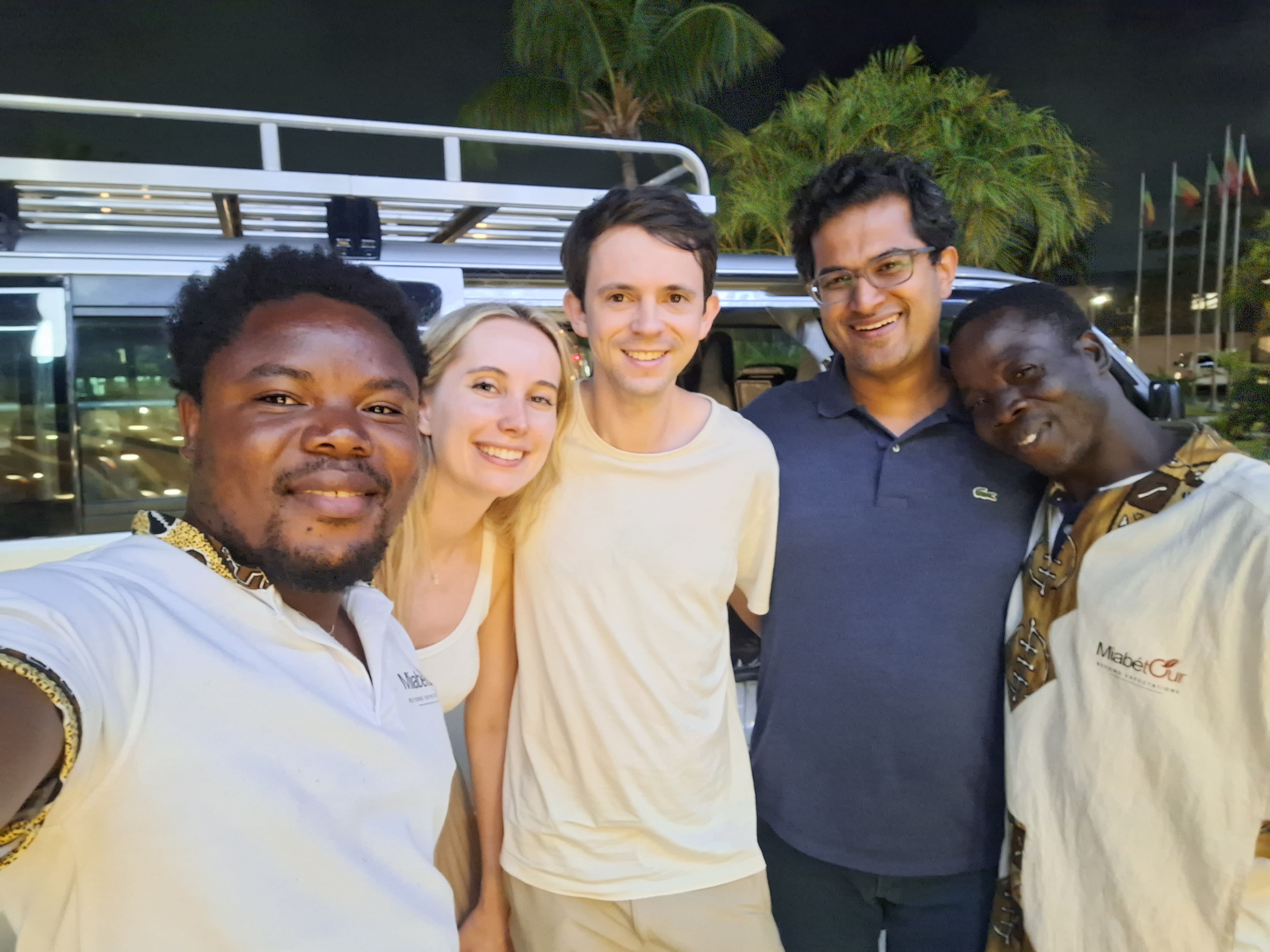Group of friend during their multi-day trip in west AFRICA