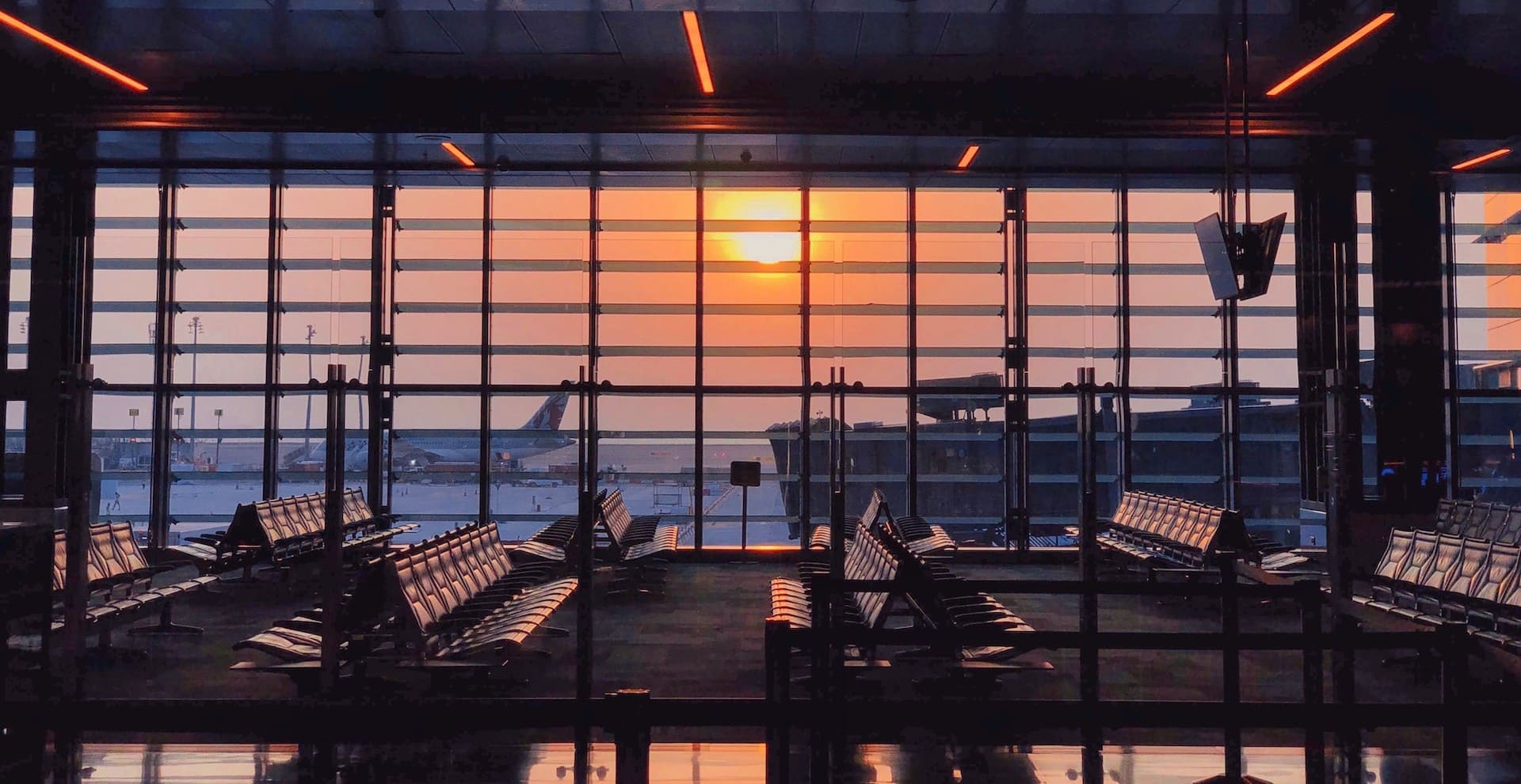 view on airport hall