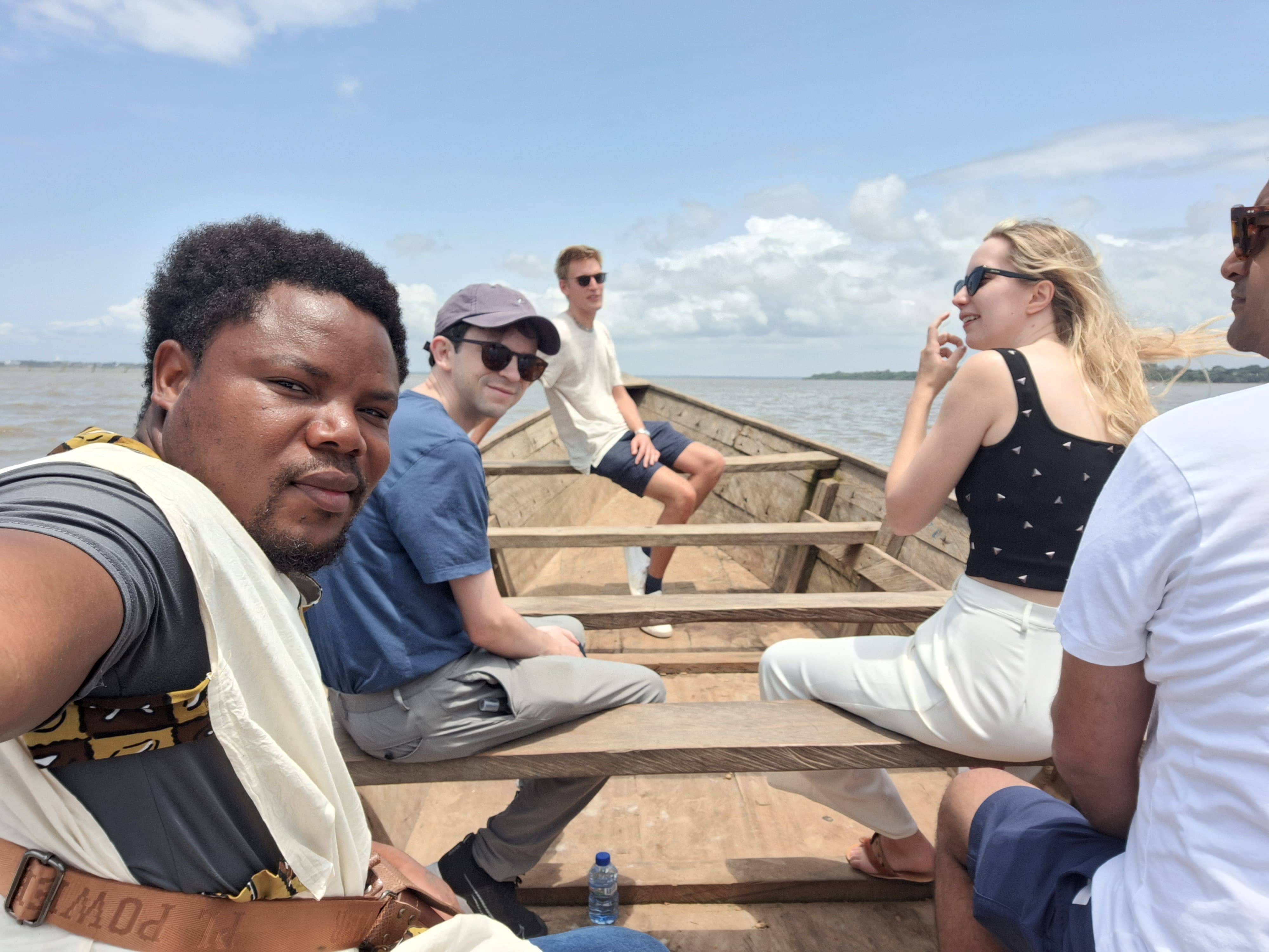 Group of friend visiting west africa